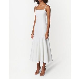 Carolina Herrera Strappy Drop Waist Midi Dress